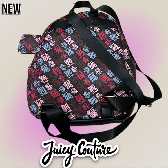 New NWT Juicy Couture Logo design Royal Sports Backpack Book bag with coin pouch main image 4